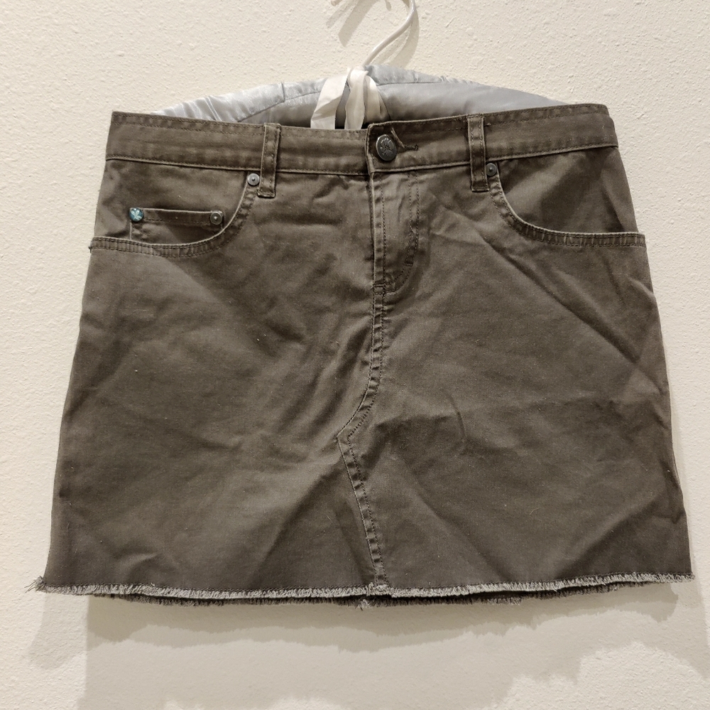Raw Hem Denim Mini Skirt NWT
